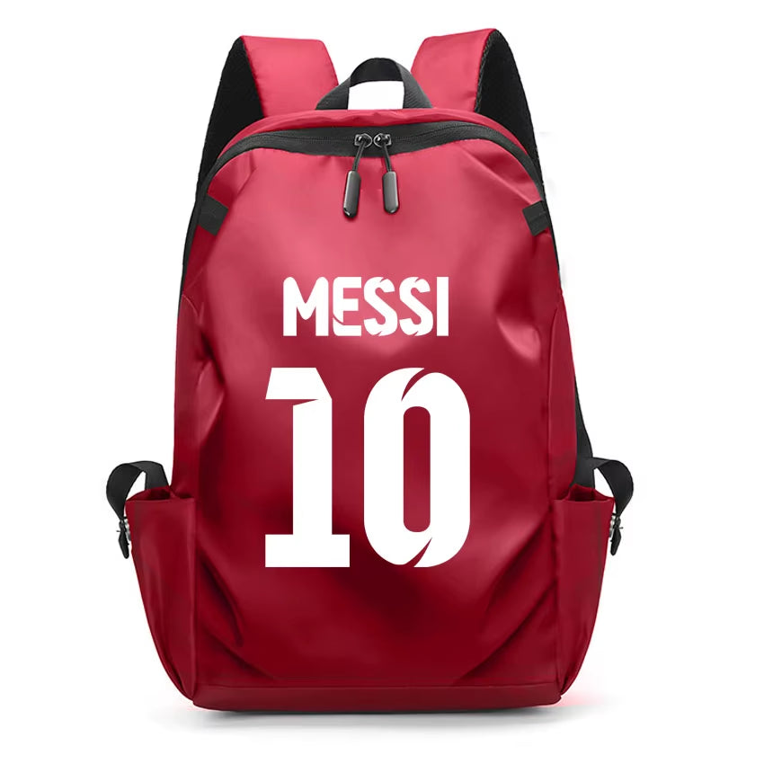 Football Super Stars MESSI Backpack Boy Girl Unisex College Student Backpack Women Men Laptop Teens Student USB Port Rucksack