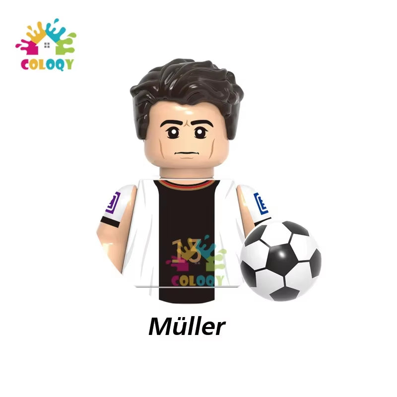 Kids Toys Football Stars Building Blocks Sport Player Bailey Messi Ronaldo Mini Action Figures Toys for Kids Christmas Gifts