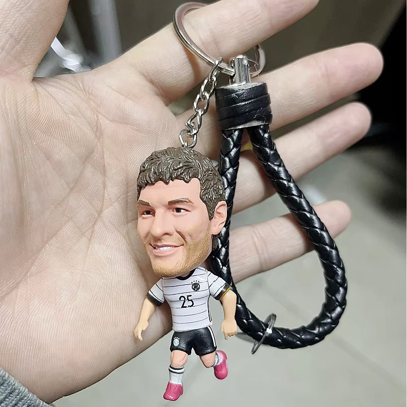 European Cup Portuguese Cristiano Ronaldo Doll Mbappé Messi Da Rocaine Mullekanter Hand-Made Doll Keychain