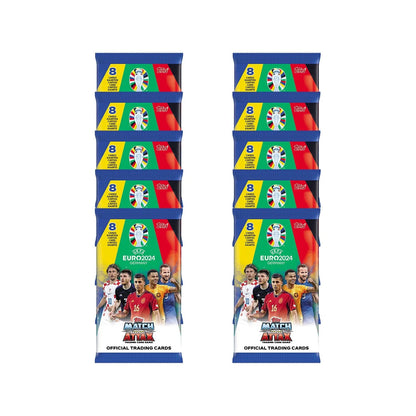 2024  Match Attax UEFA Euro Cards - 10-Pack Set (80 Cards