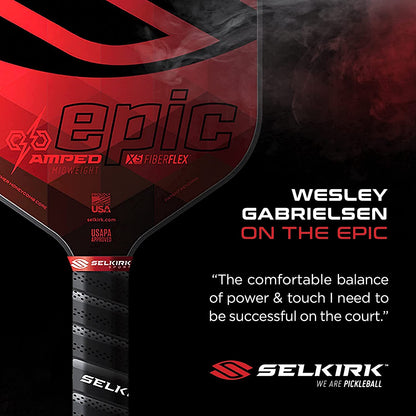 Amped Pickleball Paddle | Assembled in the USA | Amped Control or Amped Pro Fiberglass Pickleball Paddle | Unrivaled Precision & Control