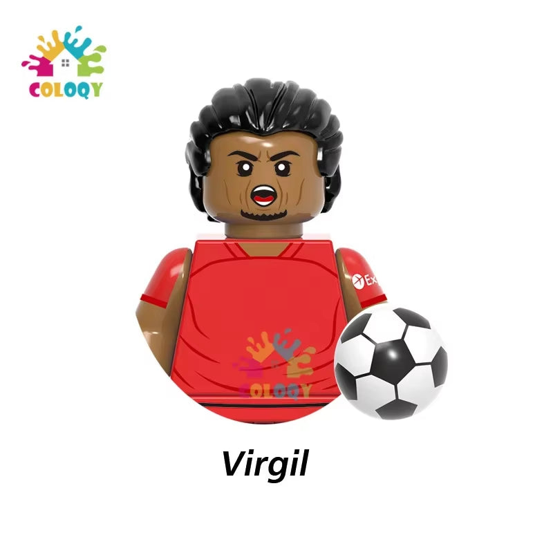 Kids Toys Football Stars Building Blocks Sport Player Bailey Messi Ronaldo Mini Action Figures Toys for Kids Christmas Gifts