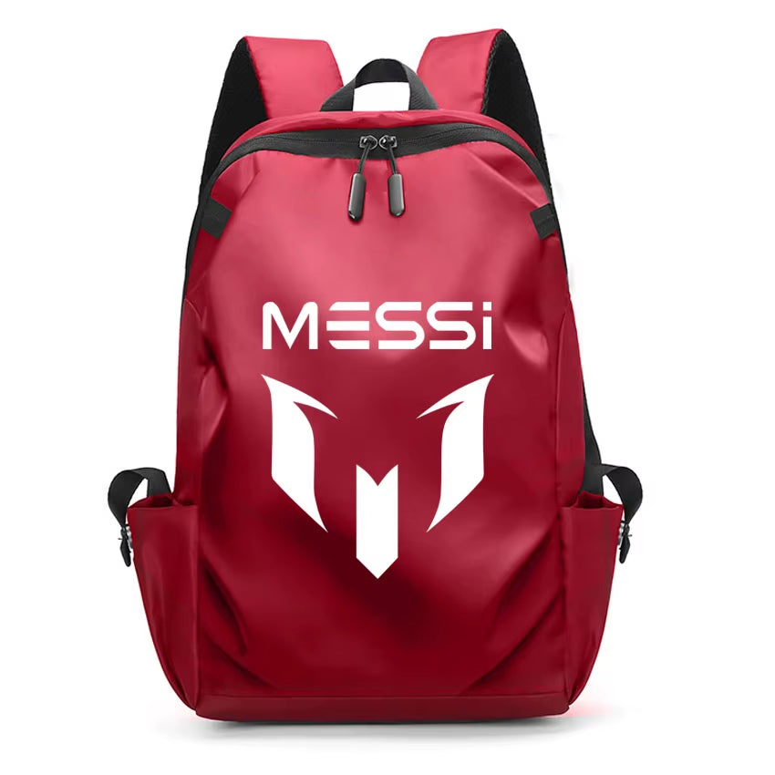 Football Super Stars MESSI Backpack Boy Girl Unisex College Student Backpack Women Men Laptop Teens Student USB Port Rucksack