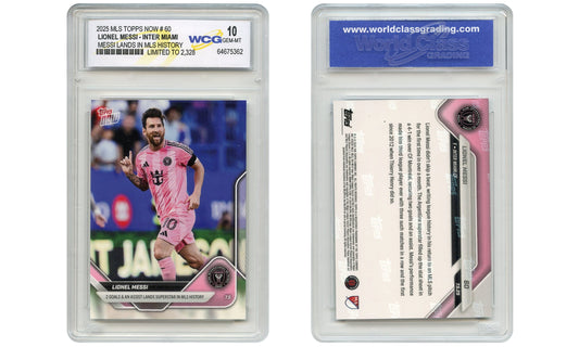 2025 MLS  Card #60 LIONEL MESSI Lands in MLS History - Gem Mint 10
