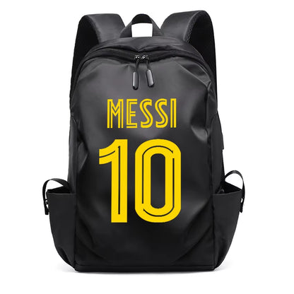 Football Super Stars MESSI Backpack Boy Girl Unisex College Student Backpack Women Men Laptop Teens Student USB Port Rucksack