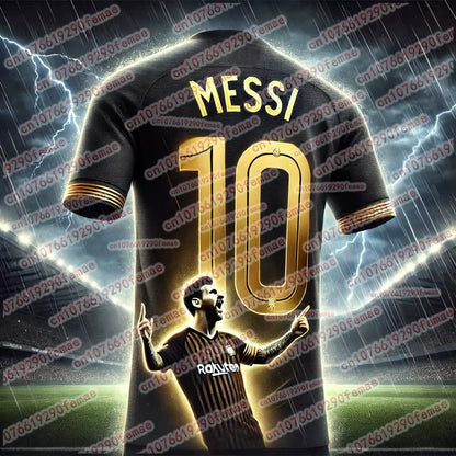 New Hot Selling Messi Men'S Sports T-Shirt Quick Drying Breathable Comfortable Outdoor Daily Jersey Celebration Commemorative