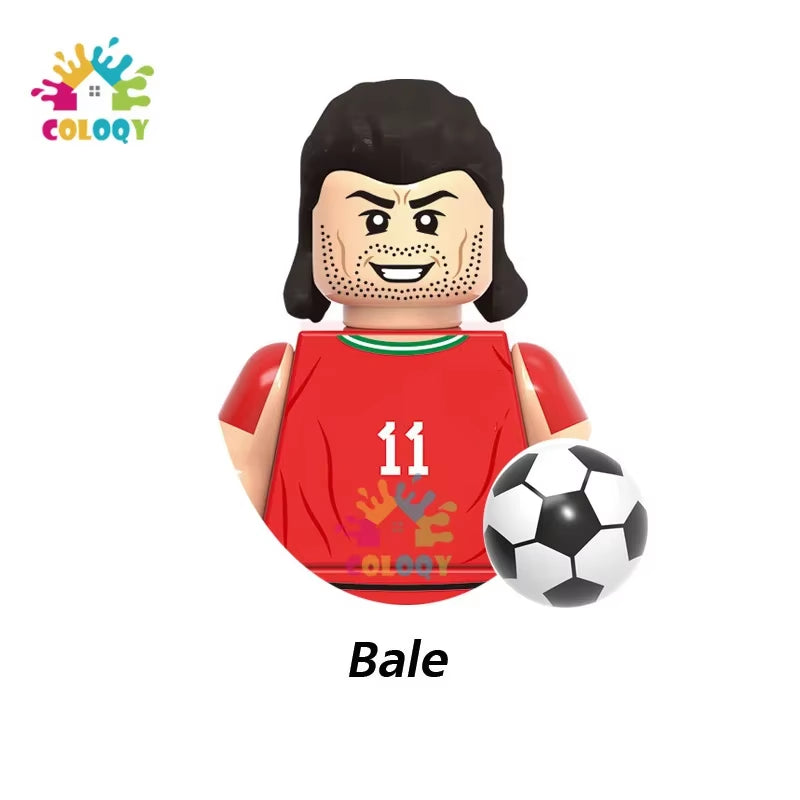 Kids Toys Football Stars Building Blocks Sport Player Bailey Messi Ronaldo Mini Action Figures Toys for Kids Christmas Gifts