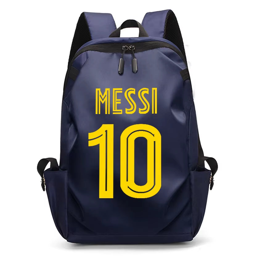 Football Super Stars MESSI Backpack Boy Girl Unisex College Student Backpack Women Men Laptop Teens Student USB Port Rucksack