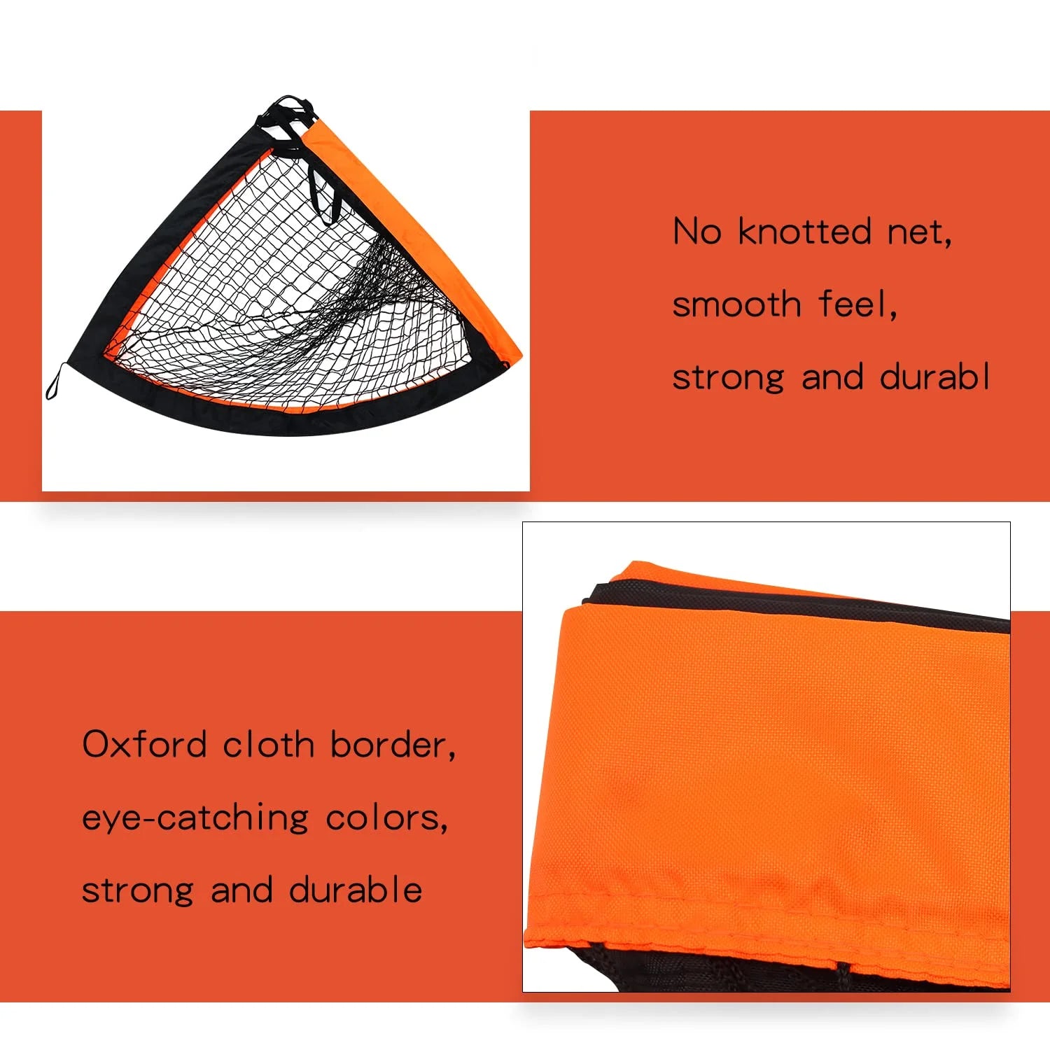 4' X 3' Portable Soccer Goals, Set of 2 Pop up Soccer Goals for Backyard Training for Kids and Teens, Orange
