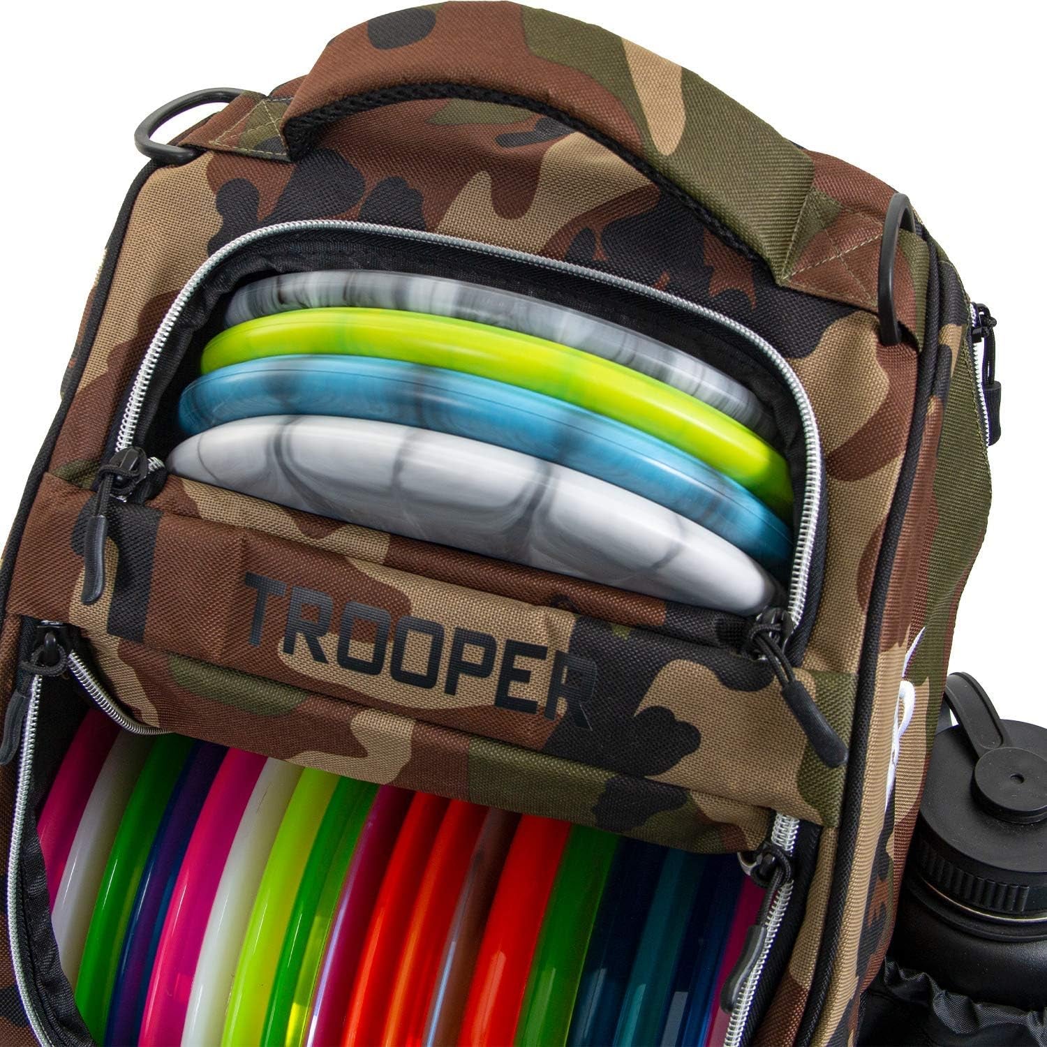 Trooper Disc Golf Bag | Large Frisbee Bags with 18+ Discs Capacity | Lightweight & Durable Backpack | Great Gifts or Disc Golf Accessories for Men | Ideal for Beginners & Pro Players