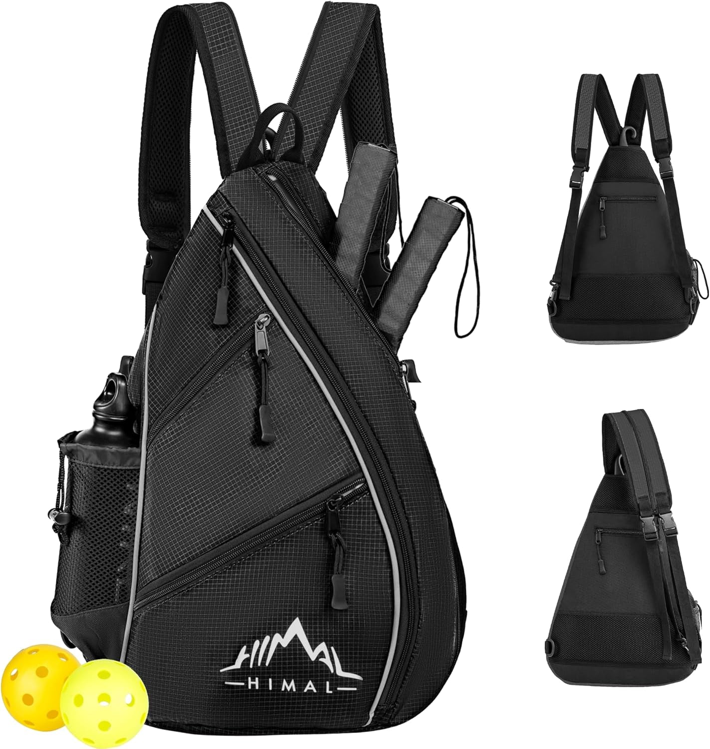 Pickleball Bag Adjustable, Pickleball Backpack with Water Bottle Holder for Men and Women