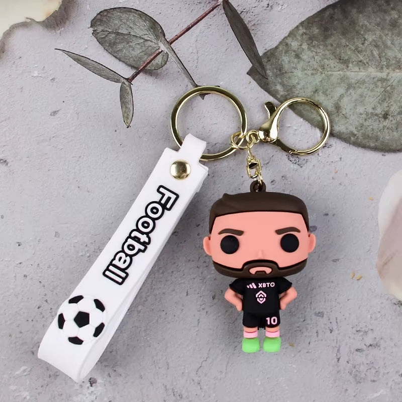 3D Messi Keychain Adornment Action PVC Doll Series Model Birthday Toy Christmas Gift