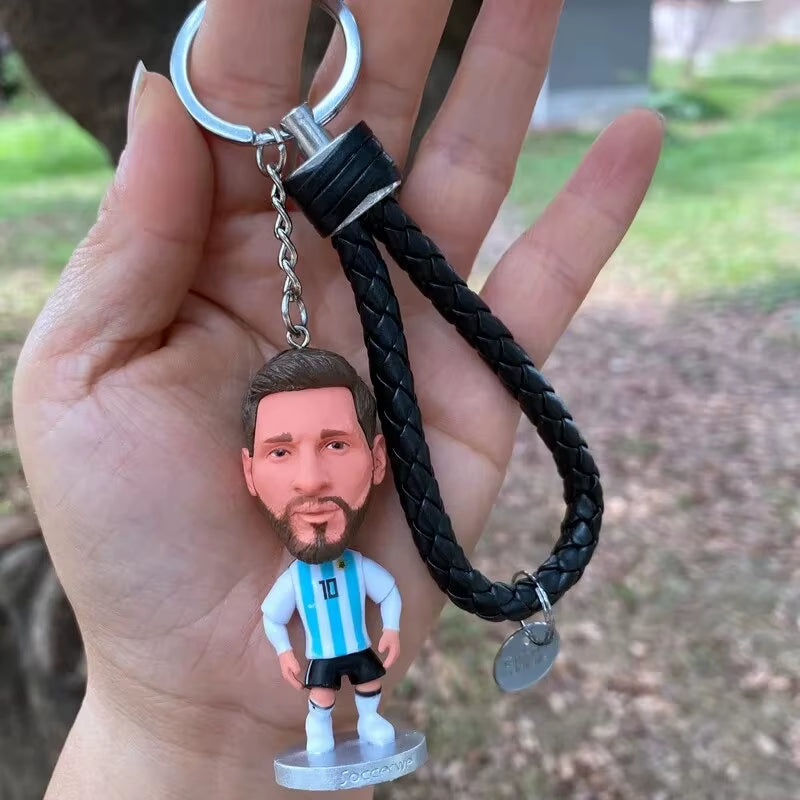European Cup Portuguese Cristiano Ronaldo Doll Mbappé Messi Da Rocaine Mullekanter Hand-Made Doll Keychain