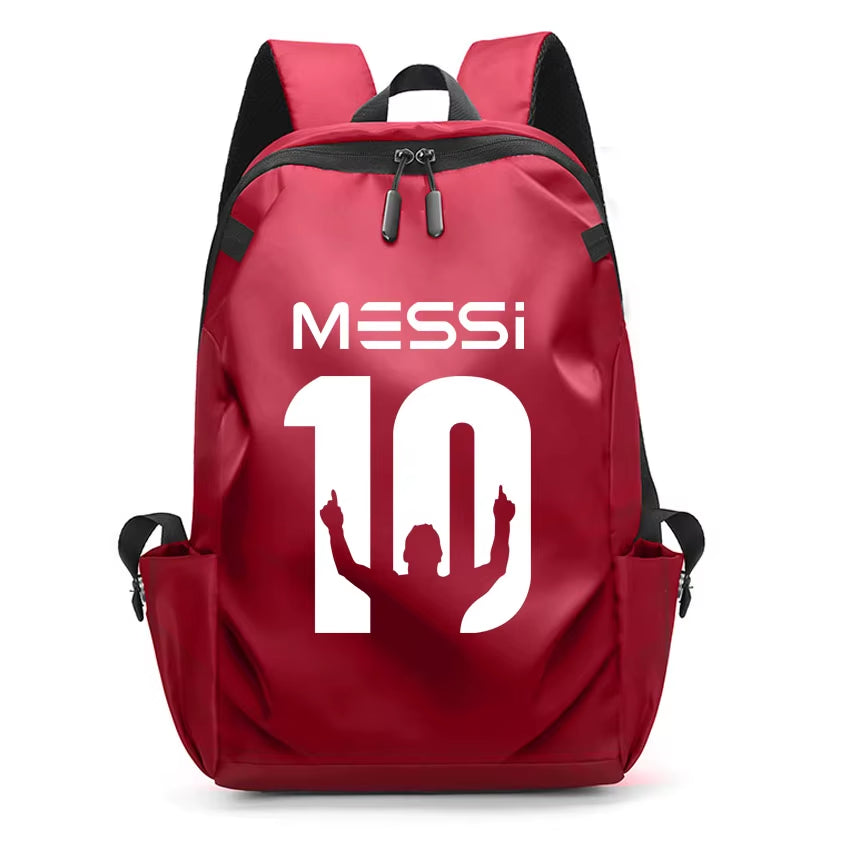 Football Super Stars MESSI Backpack Boy Girl Unisex College Student Backpack Women Men Laptop Teens Student USB Port Rucksack