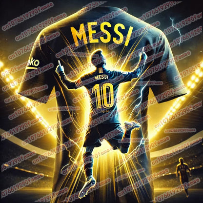 New Hot Selling Messi Men'S Sports T-Shirt Quick Drying Breathable Comfortable Outdoor Daily Jersey Celebration Commemorative