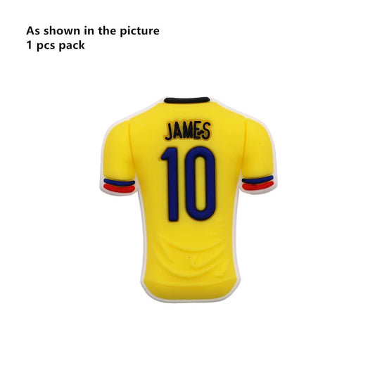 1 Pcs Original Soccer Jersey PVC Shoe Charms Designer Sandals Upper Decorations Accessories Football Clothes Shapes Clogs Buckle