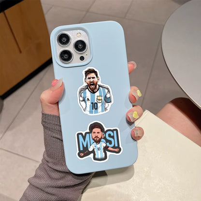 50Pcs Lionel Messi Stickers Messi DIY Stickers Scrapbooking Phone Luggage Skateboard Waterproof Decals