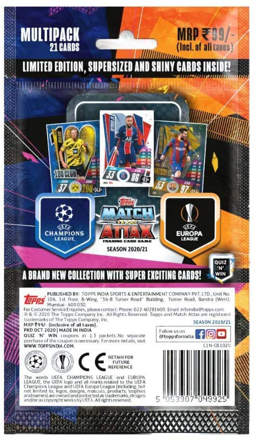 India UEFA Champions League & Europa League TCG 2020/21 - Multi Pack Trading Card Game