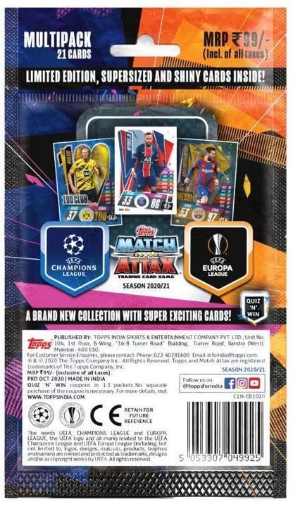 India UEFA Champions League & Europa League TCG 2020/21 - Multi Pack Trading Card Game