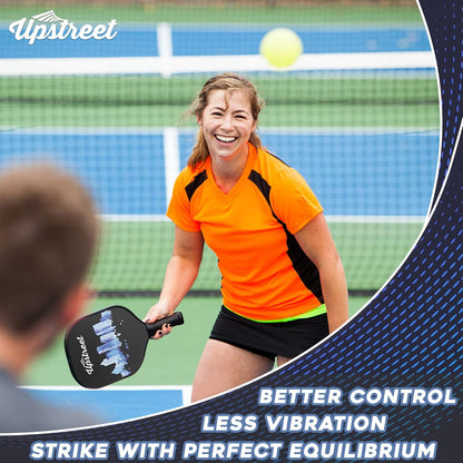 Graphite Pickleball Paddle Set of 2 | Pickle Paddle Pickleball Set | Pickleball Rackets Include Padded Cover, Lightweight Honeycomb Composite Pickleball Paddles for Women & Men, Paddle Racket