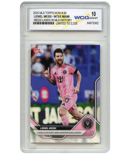 2025 MLS  Card #60 LIONEL MESSI Lands in MLS History - Gem Mint 10