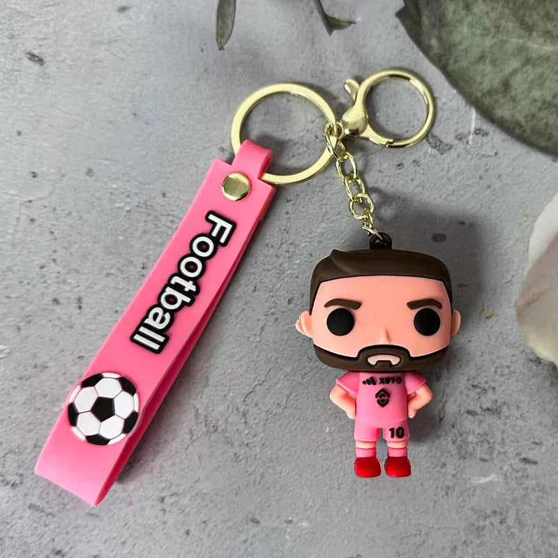 3D Messi Keychain Adornment Action PVC Doll Series Model Birthday Toy Christmas Gift