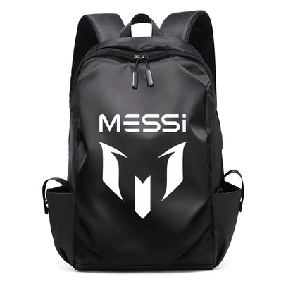 Football Super Stars MESSI Backpack Boy Girl Unisex College Student Backpack Women Men Laptop Teens Student USB Port Rucksack