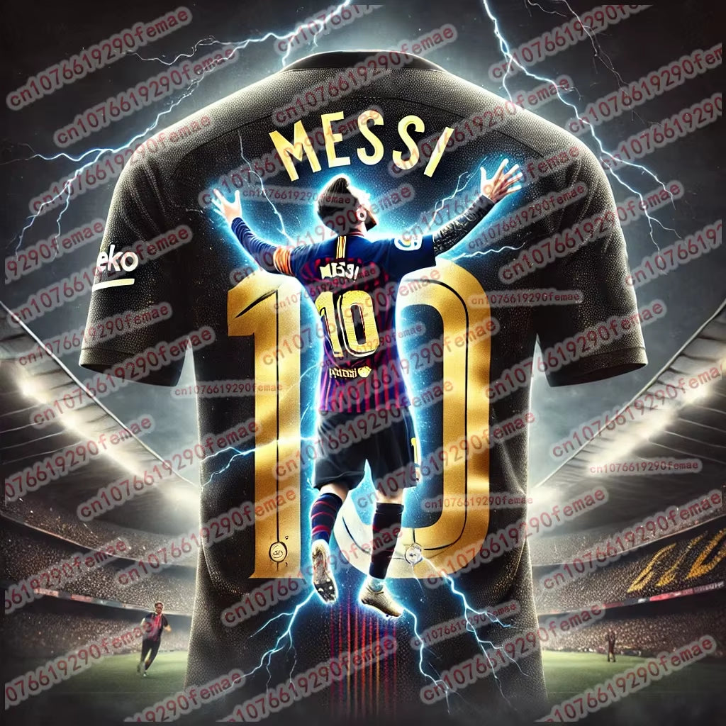 New Hot Selling Messi Men'S Sports T-Shirt Quick Drying Breathable Comfortable Outdoor Daily Jersey Celebration Commemorative