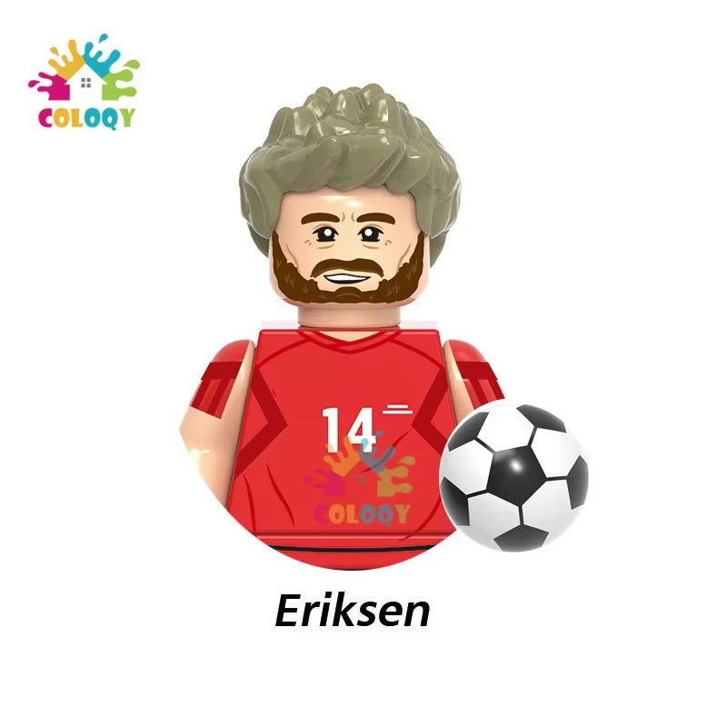 Kids Toys Football Stars Building Blocks Sport Player Bailey Messi Ronaldo Mini Action Figures Toys for Kids Christmas Gifts