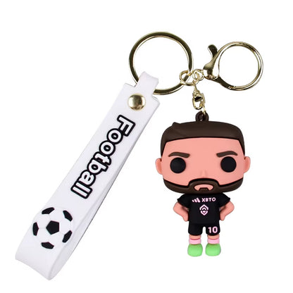 3D Messi Keychain Adornment Action PVC Doll Series Model Birthday Toy Christmas Gift