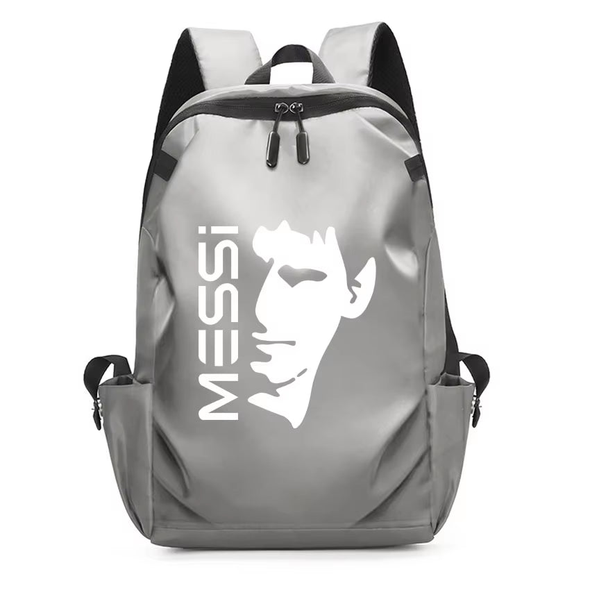 Football Super Stars MESSI Backpack Boy Girl Unisex College Student Backpack Women Men Laptop Teens Student USB Port Rucksack
