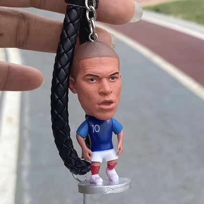 European Cup Portuguese Cristiano Ronaldo Doll Mbappé Messi Da Rocaine Mullekanter Hand-Made Doll Keychain