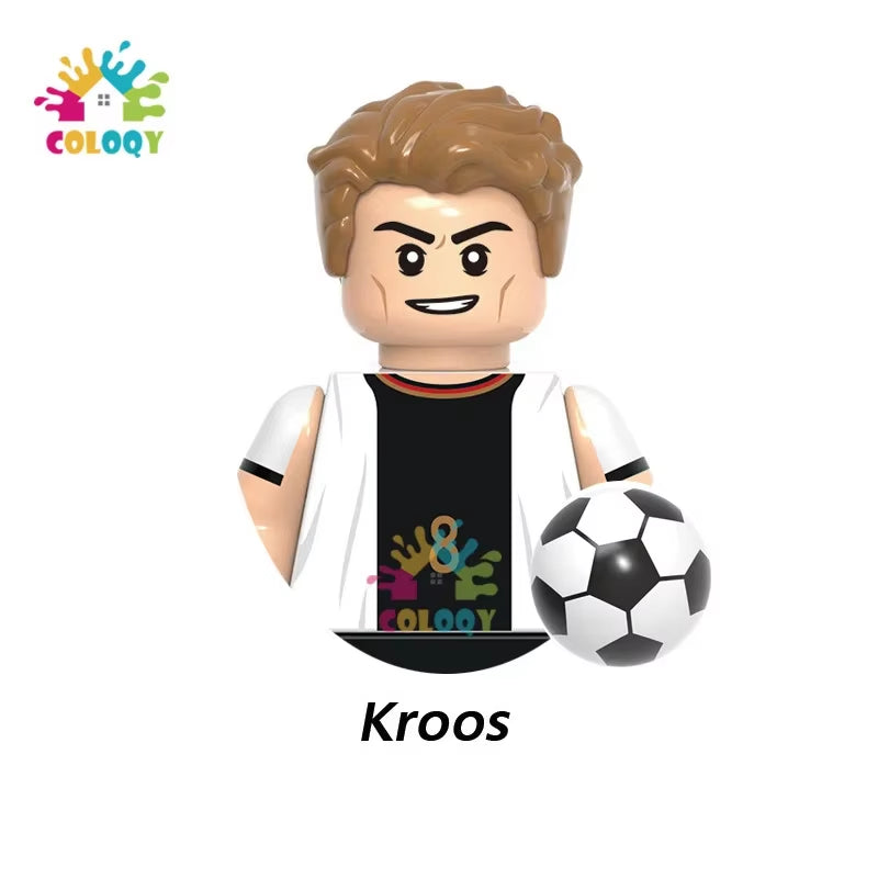 Kids Toys Football Stars Building Blocks Sport Player Bailey Messi Ronaldo Mini Action Figures Toys for Kids Christmas Gifts