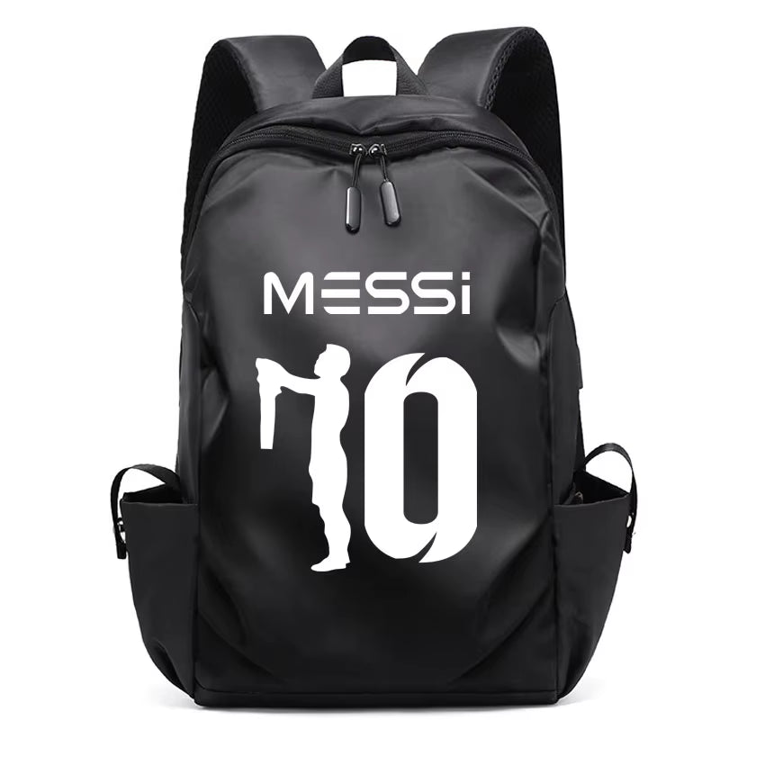 Football Super Stars MESSI Backpack Boy Girl Unisex College Student Backpack Women Men Laptop Teens Student USB Port Rucksack