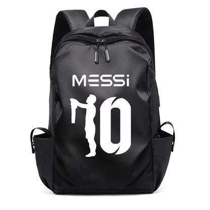 Football Super Stars MESSI Backpack Boy Girl Unisex College Student Backpack Women Men Laptop Teens Student USB Port Rucksack
