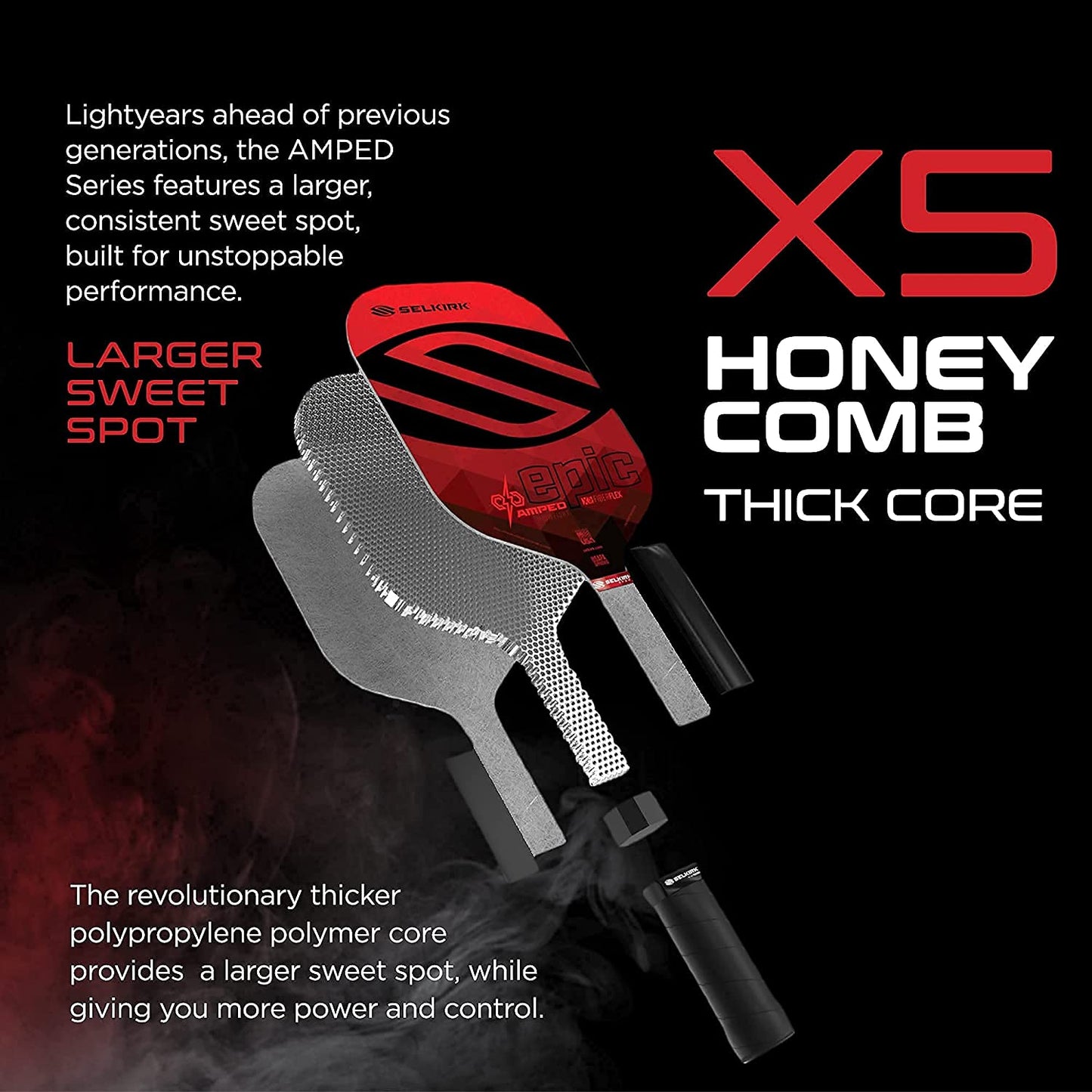 Amped Pickleball Paddle | Assembled in the USA | Amped Control or Amped Pro Fiberglass Pickleball Paddle | Unrivaled Precision & Control