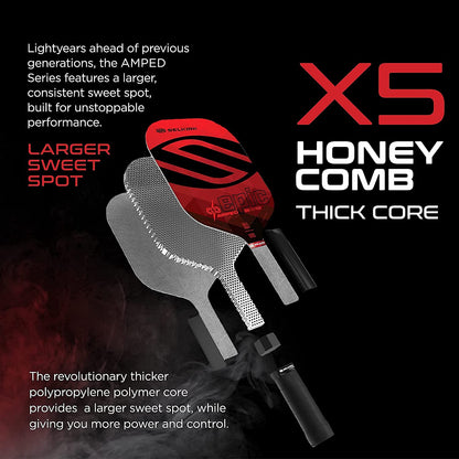 Amped Pickleball Paddle | Assembled in the USA | Amped Control or Amped Pro Fiberglass Pickleball Paddle | Unrivaled Precision & Control