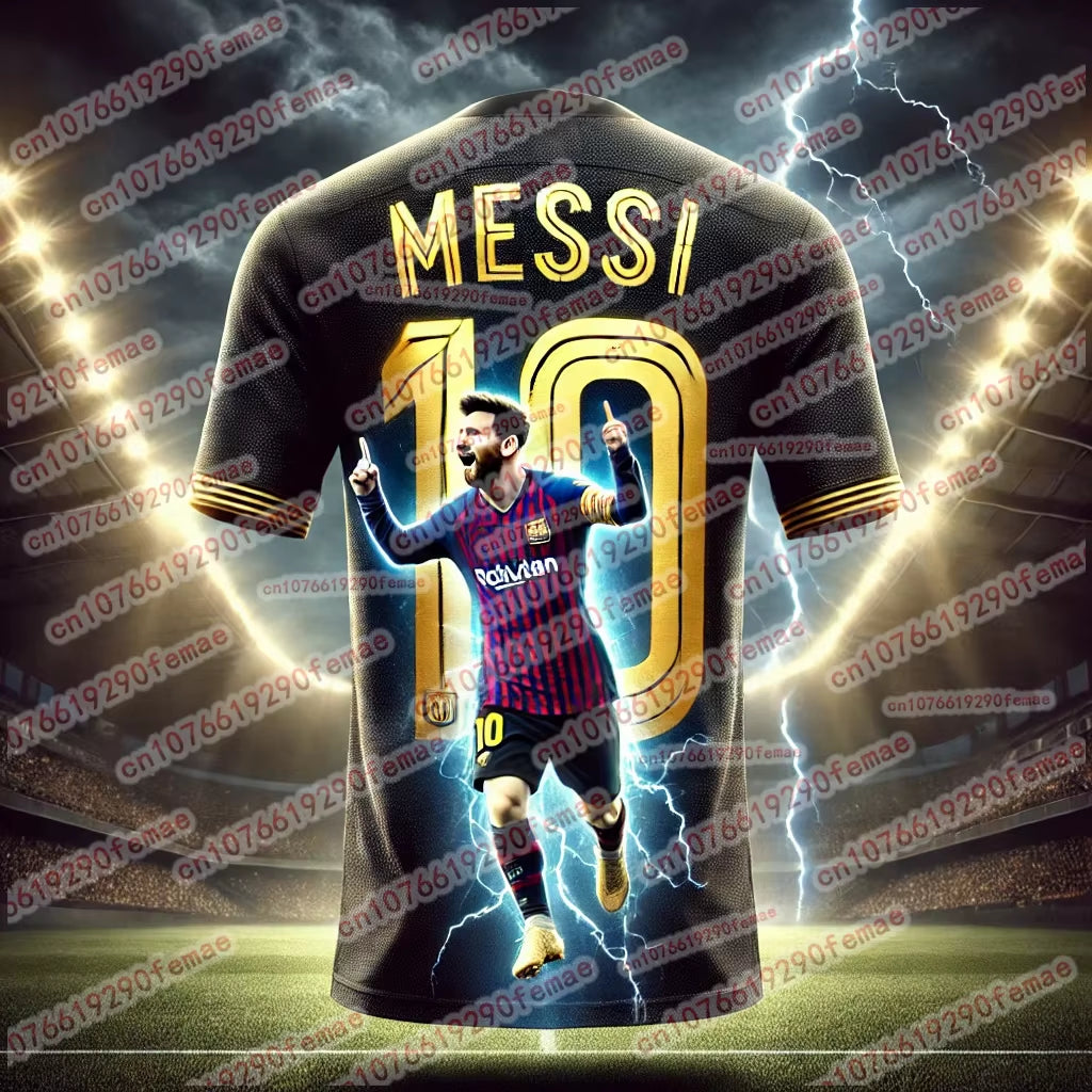 New Hot Selling Messi Men'S Sports T-Shirt Quick Drying Breathable Comfortable Outdoor Daily Jersey Celebration Commemorative