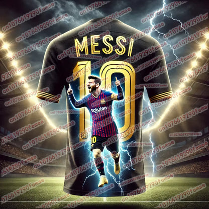 New Hot Selling Messi Men'S Sports T-Shirt Quick Drying Breathable Comfortable Outdoor Daily Jersey Celebration Commemorative