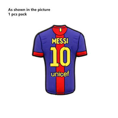 1 Pcs Original Soccer Jersey PVC Shoe Charms Designer Sandals Upper Decorations Accessories Football Clothes Shapes Clogs Buckle