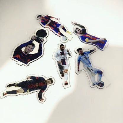 11 Styles Leo Messi Classic Football Moves Acrylic Stand Figurine Football Club Europe America Soccer Fan Art Car Home Decor