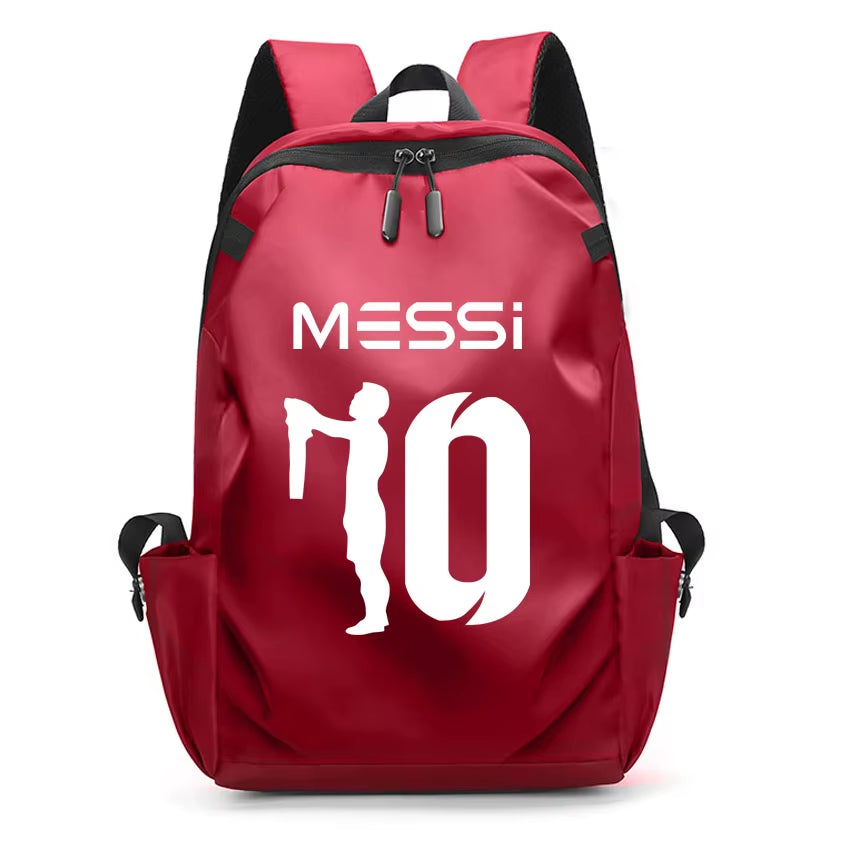 Football Super Stars MESSI Backpack Boy Girl Unisex College Student Backpack Women Men Laptop Teens Student USB Port Rucksack