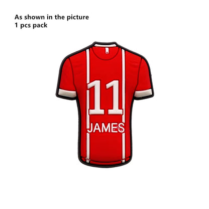 1 Pcs Original Soccer Jersey PVC Shoe Charms Designer Sandals Upper Decorations Accessories Football Clothes Shapes Clogs Buckle