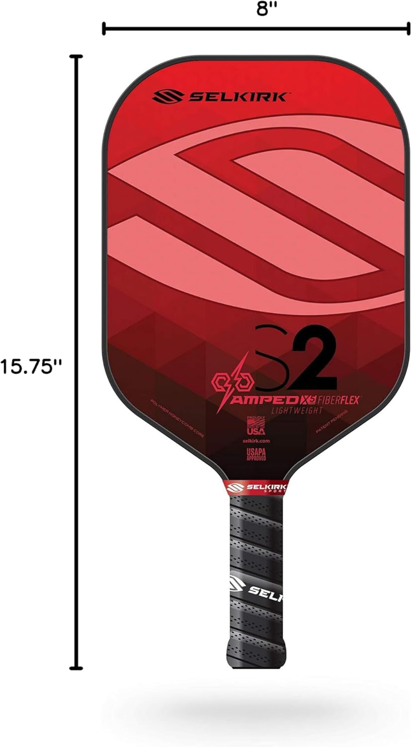 Amped Pickleball Paddle | Assembled in the USA | Amped Control or Amped Pro Fiberglass Pickleball Paddle | Unrivaled Precision & Control