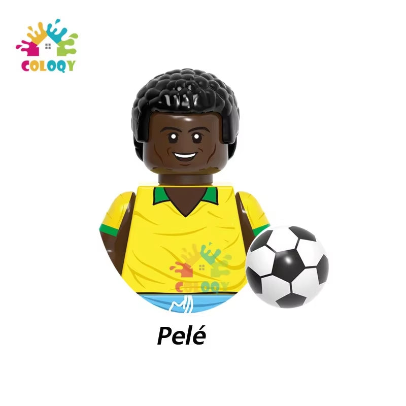 Kids Toys Football Stars Building Blocks Sport Player Bailey Messi Ronaldo Mini Action Figures Toys for Kids Christmas Gifts