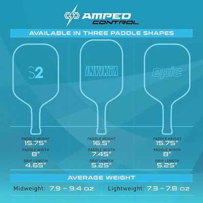 Amped Pickleball Paddle | Assembled in the USA | Amped Control or Amped Pro Fiberglass Pickleball Paddle | Unrivaled Precision & Control