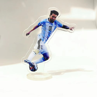 11 Styles Leo Messi Classic Football Moves Acrylic Stand Figurine Football Club Europe America Soccer Fan Art Car Home Decor