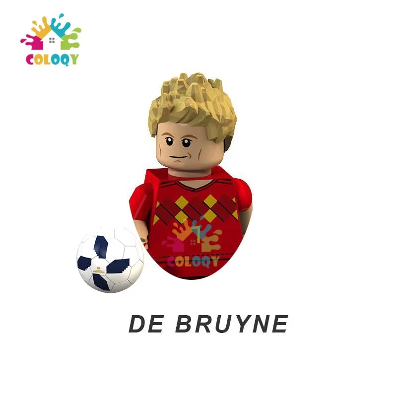 Kids Toys Football Stars Building Blocks Sport Player Bailey Messi Ronaldo Mini Action Figures Toys for Kids Christmas Gifts