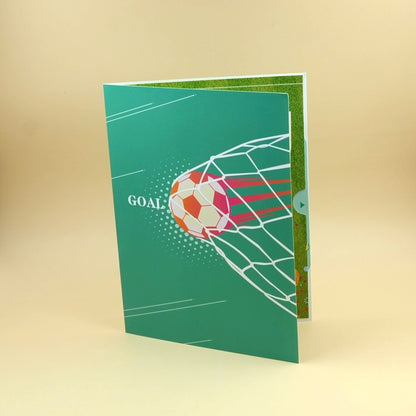 J02-3D Pop-Up Card: Soccer Players in Action! Perfect Gift for Soccer Sports Fan