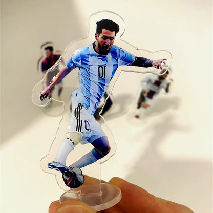11 Styles Leo Messi Classic Football Moves Acrylic Stand Figurine Football Club Europe America Soccer Fan Art Car Home Decor